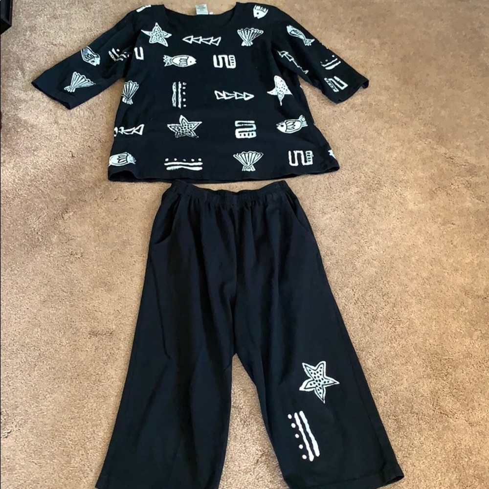 Focus cute 2 piece black/white outfit
